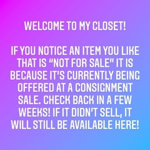 A note on my “not for sale” items…